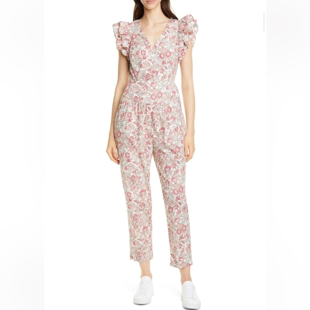 La Vie Rebecca Taylor Falaise Floral Cotton Jumpsuit